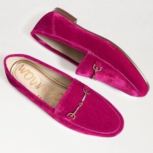Sam Edelman Loraine Bit Loafer in Raspberry Velvet: Size 7